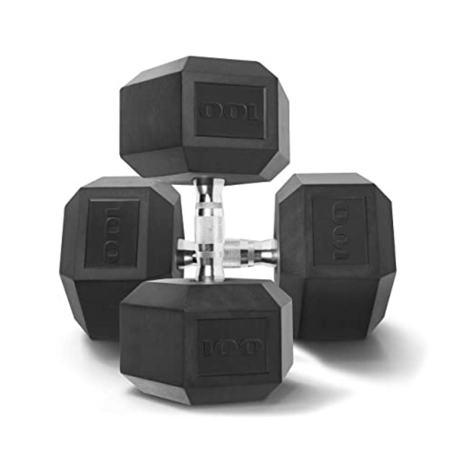 Home Gym Body Solid - Gumowane, żeliwne hantle sześciokątne z litej