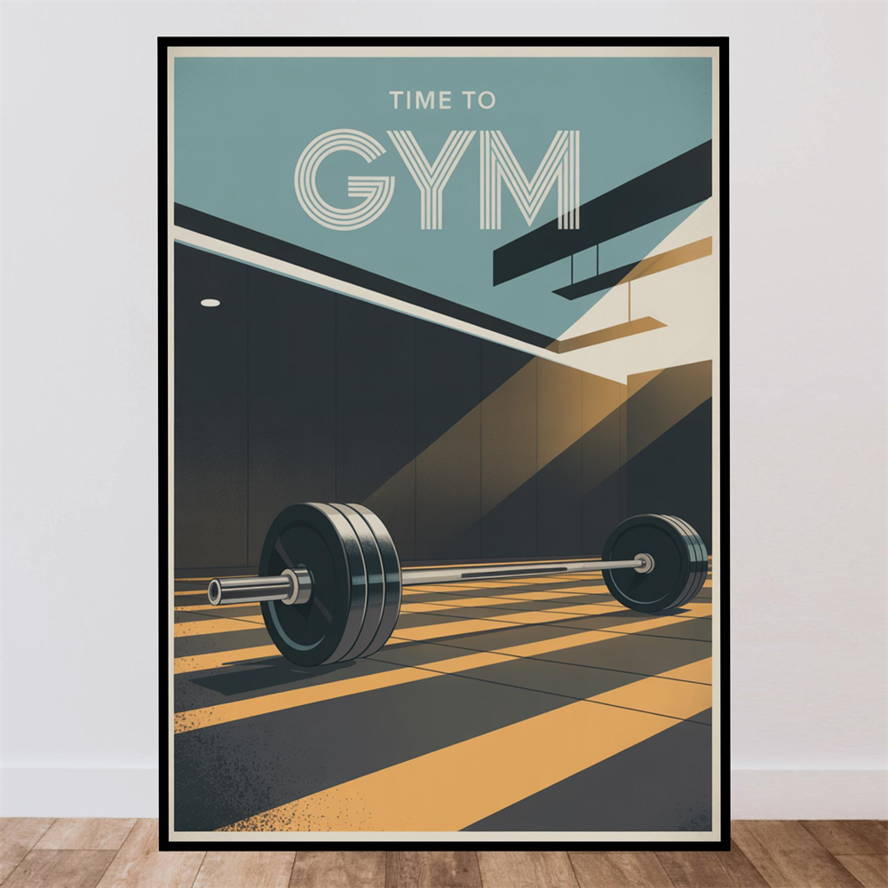 Plakat Czas na Siłownię Grafik – Home Gym Minimalist recenzja i cena