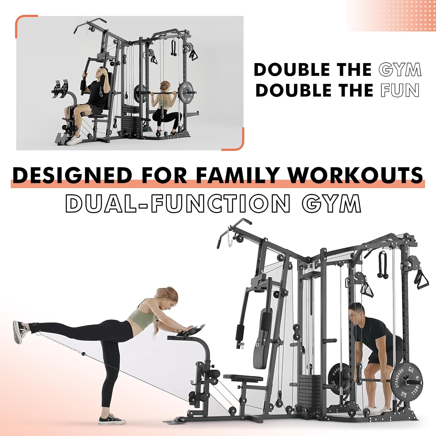 Podwójna stacja SmithΔ z klatk – Home Gym One Machine recenzja i cena
